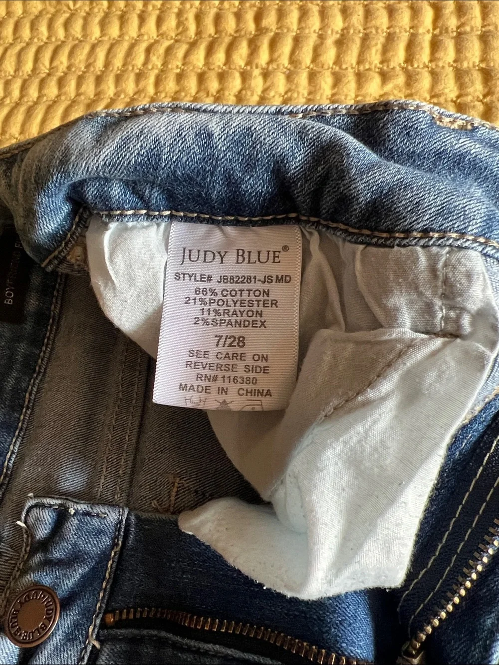 Judy Blue Light Blue Distressed Boyfriend Jeans